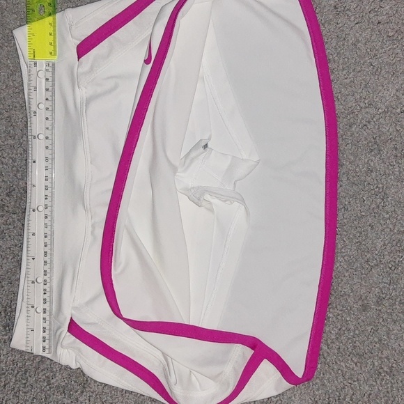 NWT. Nike Tennis Dri-Fit Power Skirt Skort. Attached shorts. White and Pink Sz L - Picture 6 of 7